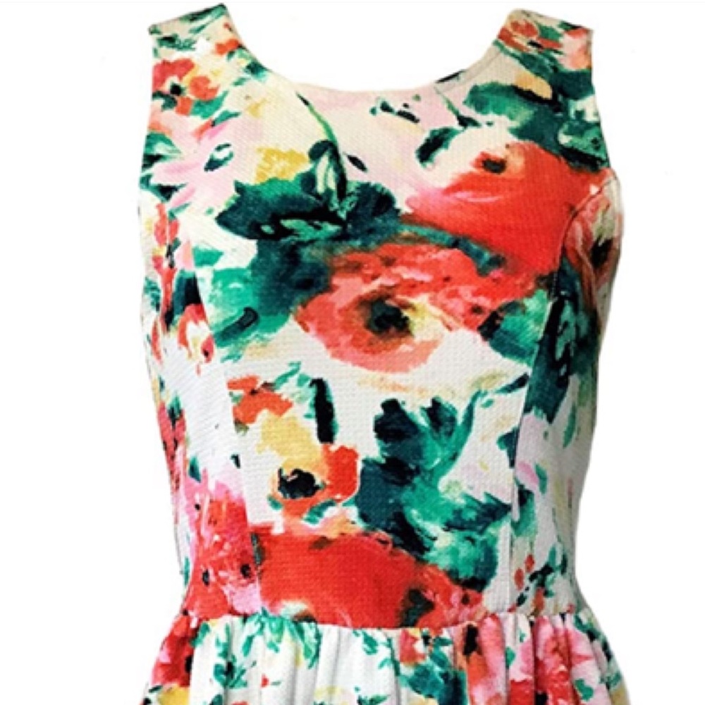Trixxi Floral Print Open-Back Dress - Picture 3 of 6